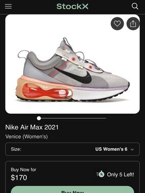 Nike Air Max 2021 Women's Size 10